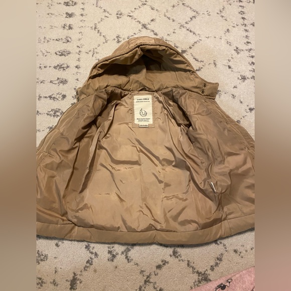 Zara girls down jacket and old navy white fleece set 3-4years - Picture 5 of 7